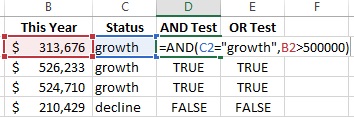 List of Excel Formulas AND